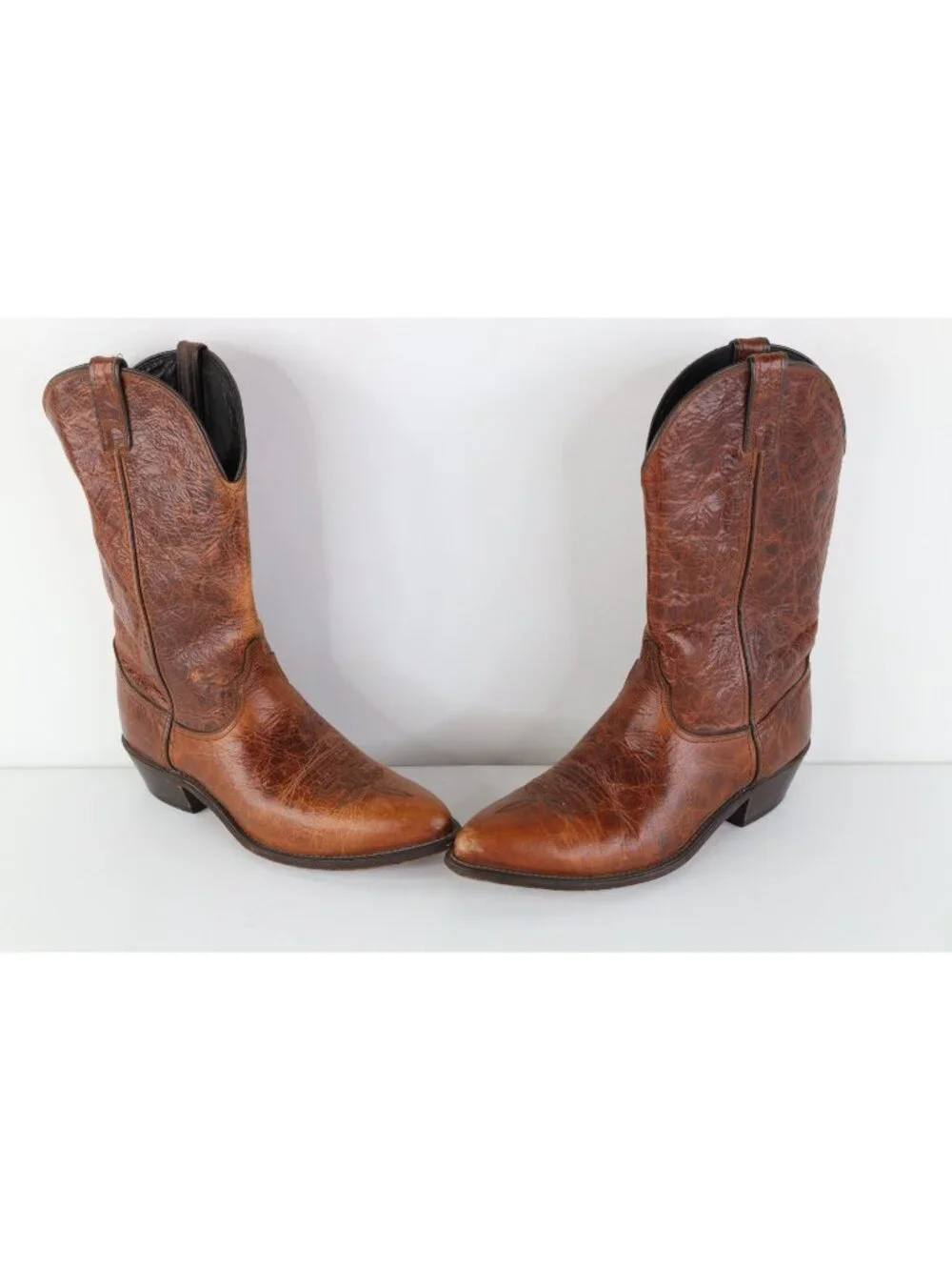 Vtg 80s 90s Rockabilly Mens 9 W Tribal Leather Western Rodeo Cowboy Boots USA